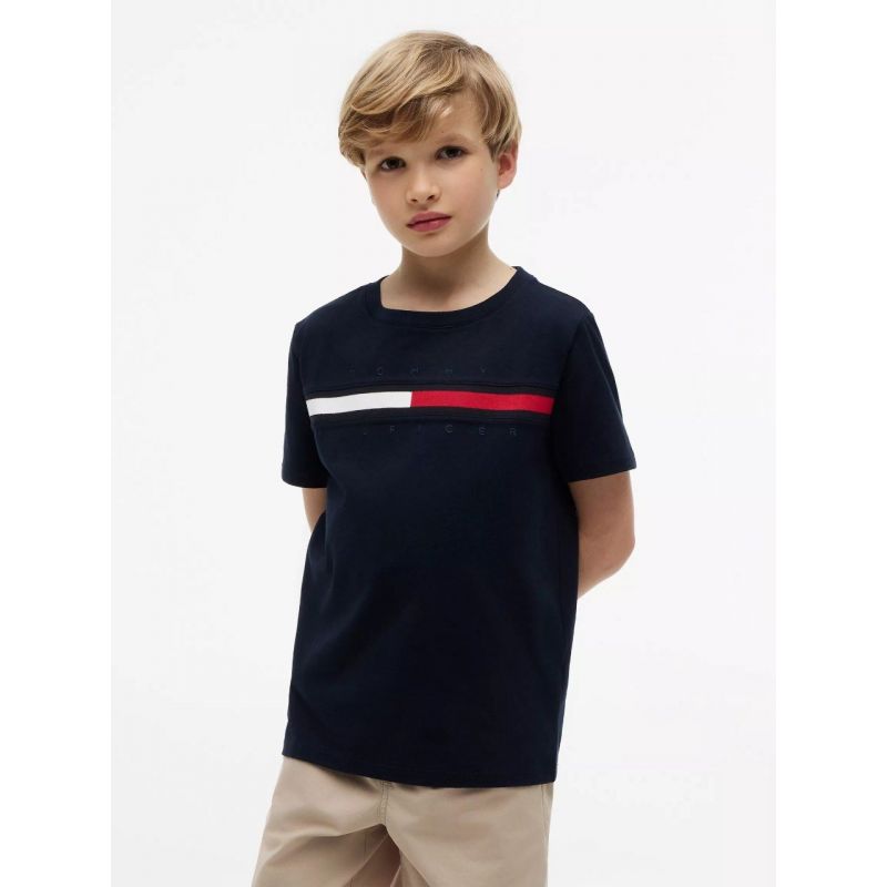 Kids Flag Stripe Logo T-Shirt