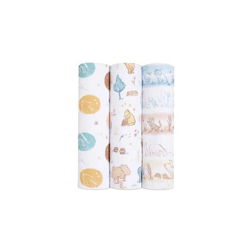aden + anais Disney Baby Swaddle Blanket, Boutique Muslin Blankets for Girls & Boys, Baby Receiving Swaddles