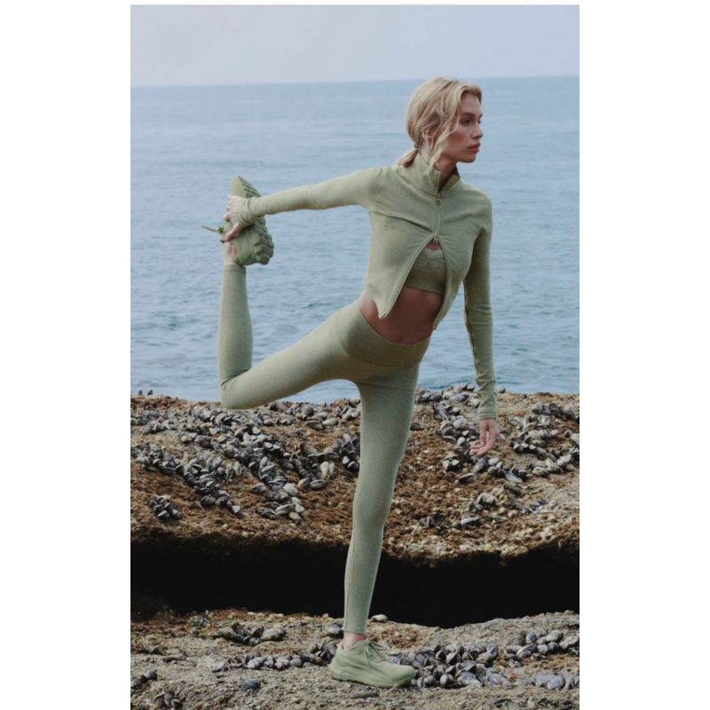 Seamless High-Waist Two Tone Rib Legging
