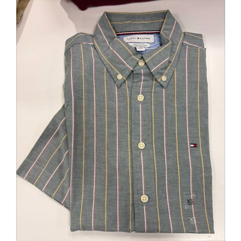 Camisa regular fit stretch manga curta oxford