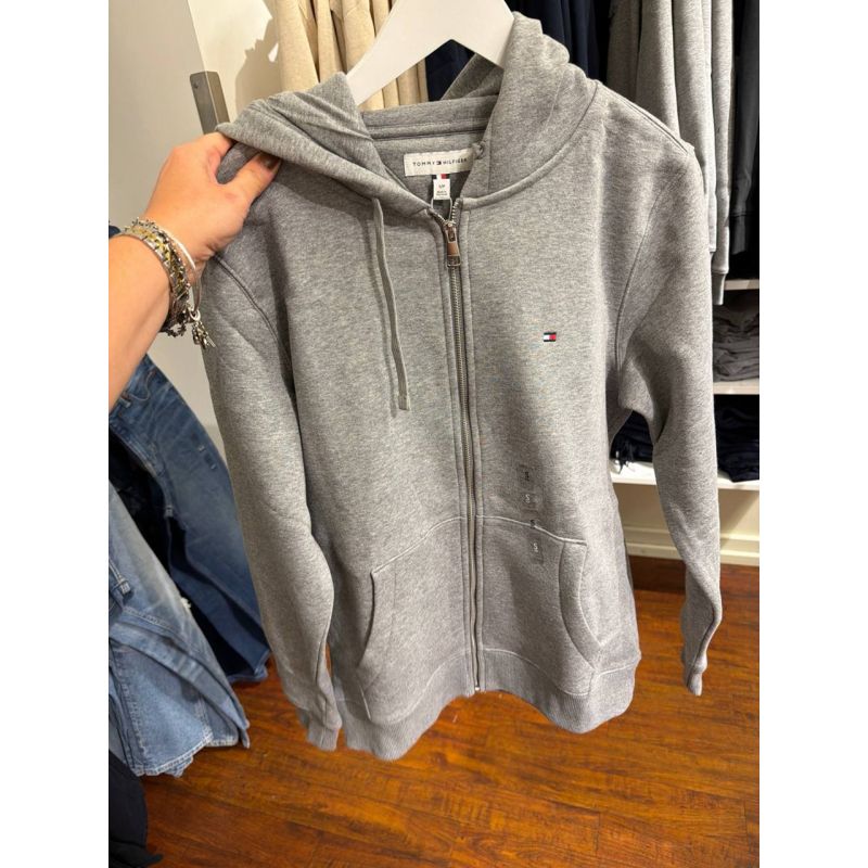 Casaco de moletom com fleece  e zíper