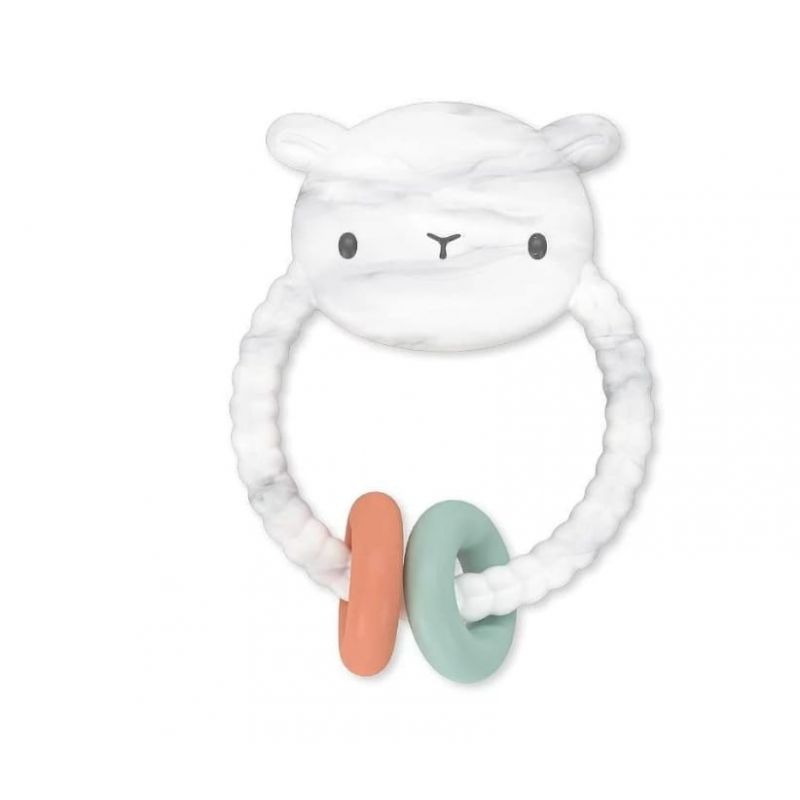 INGENUITY - SOOTHING SHEPPY BABY TEETHER TOY WITH ACTIVITY RINGS