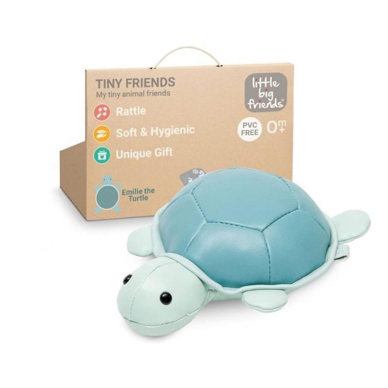 LITTLE BIG FRIENDS - TINY FRIENDS RATTLE TOY, EMILIE THE TURTLE