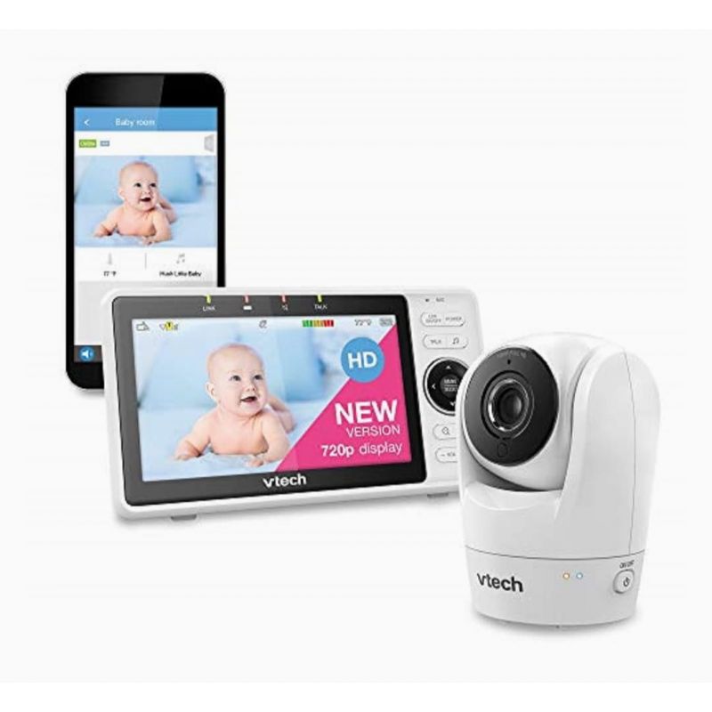 VTech Upgraded Smart WiFi Baby Monitor VM901, 5-inch 720p Display, 1080p Camera, HD NightVision