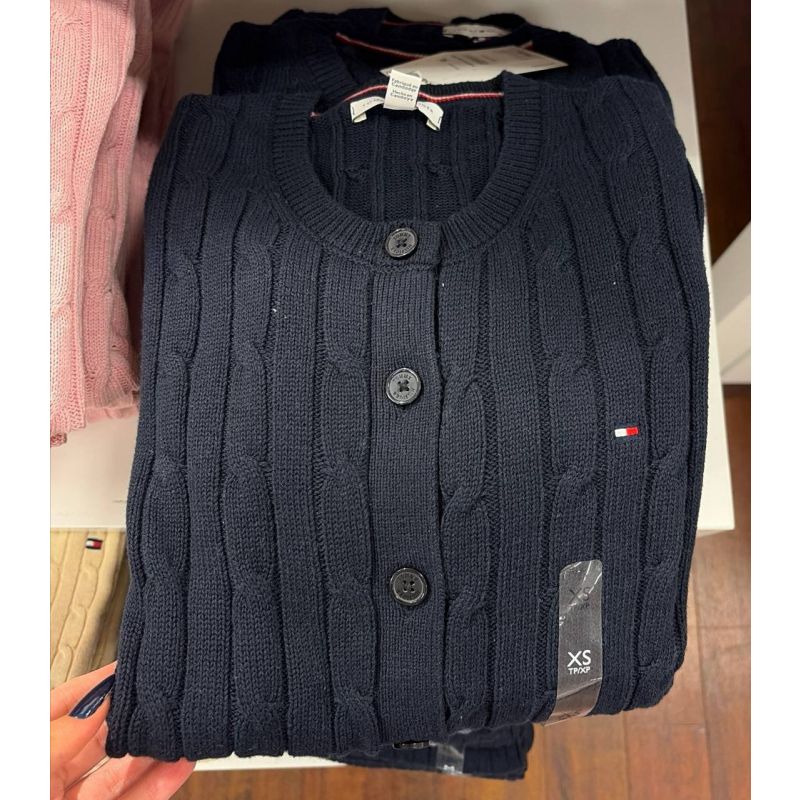 cardigan  tricot trançado Manga Longa