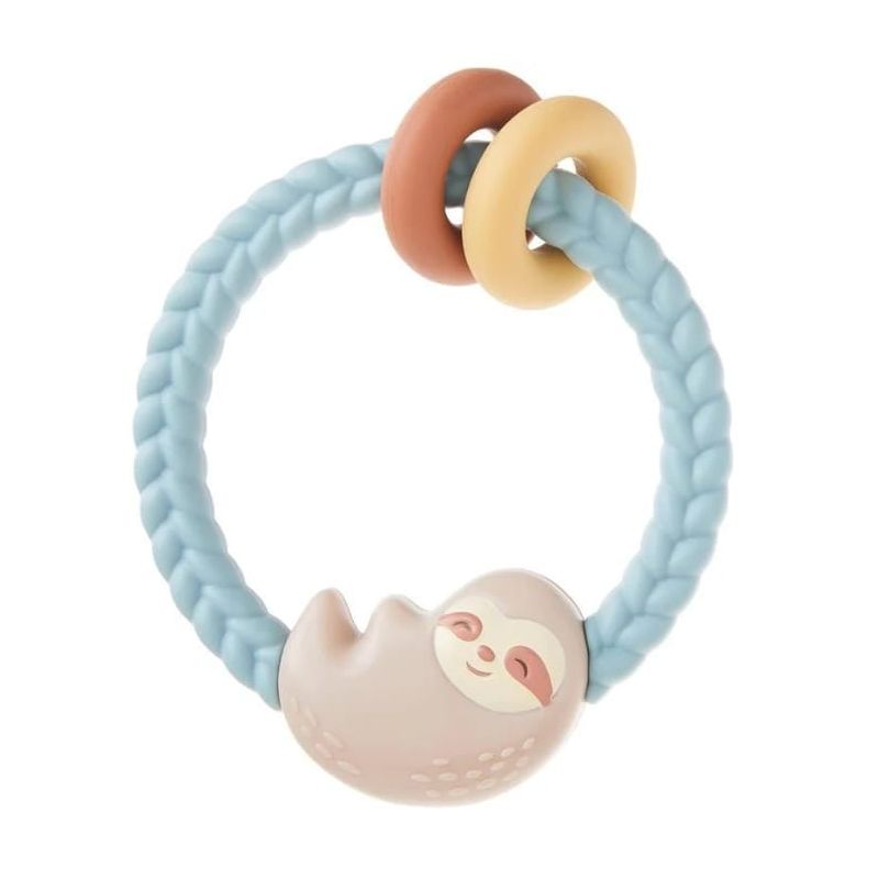 ITZY RITZY - SLOTH SILICONE TEETHER WITH RATTLE