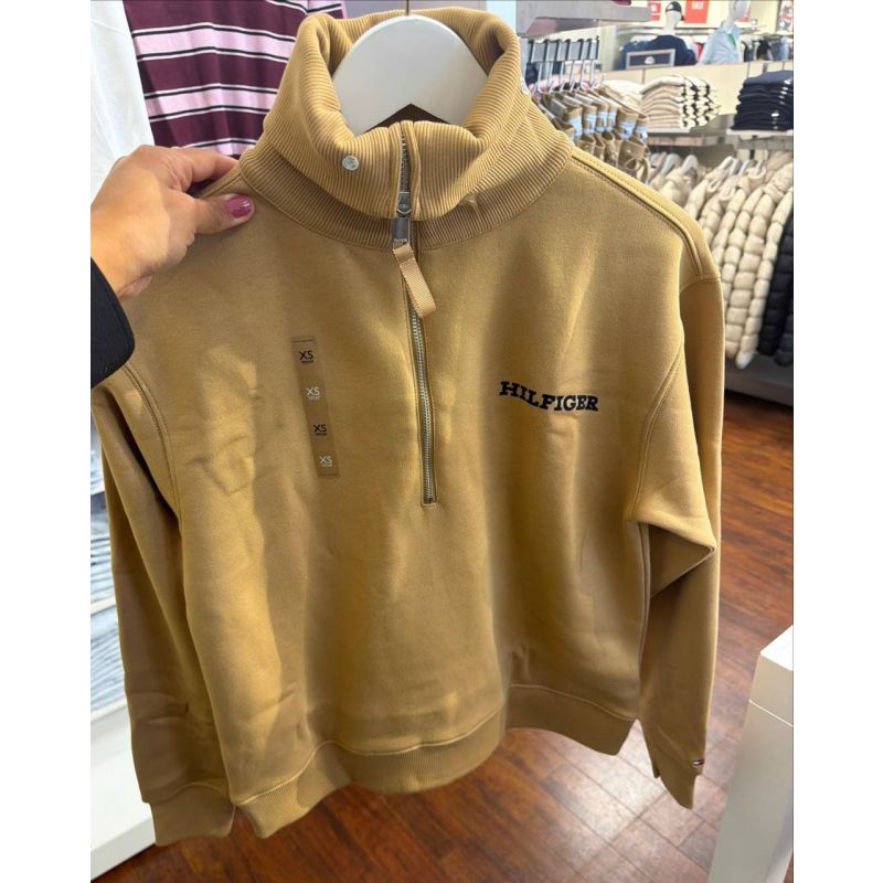 Moletom com fleece e gola