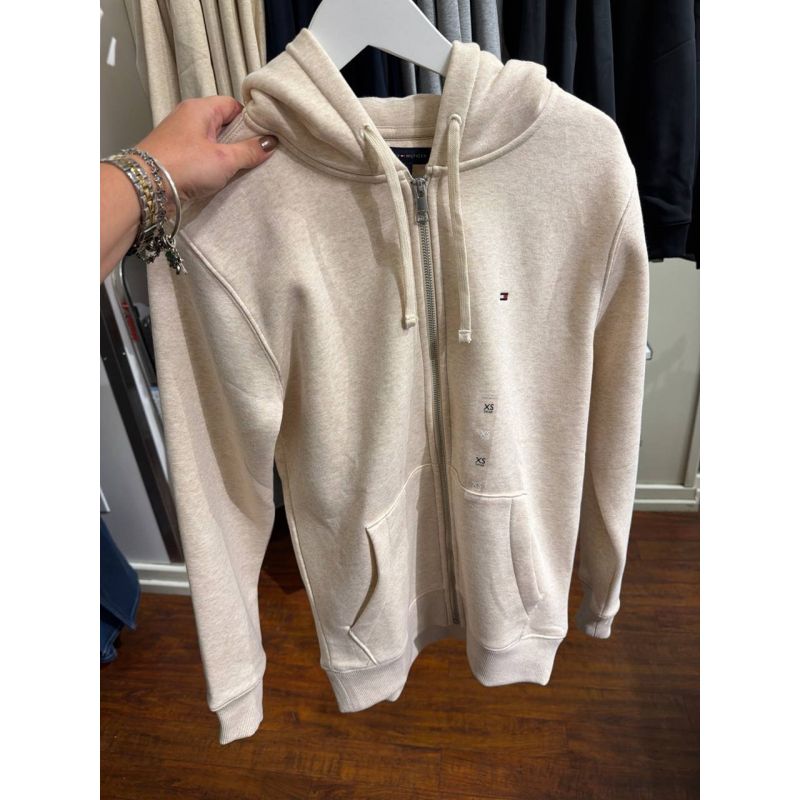 Casaco de moletom com fleece  e zíper
