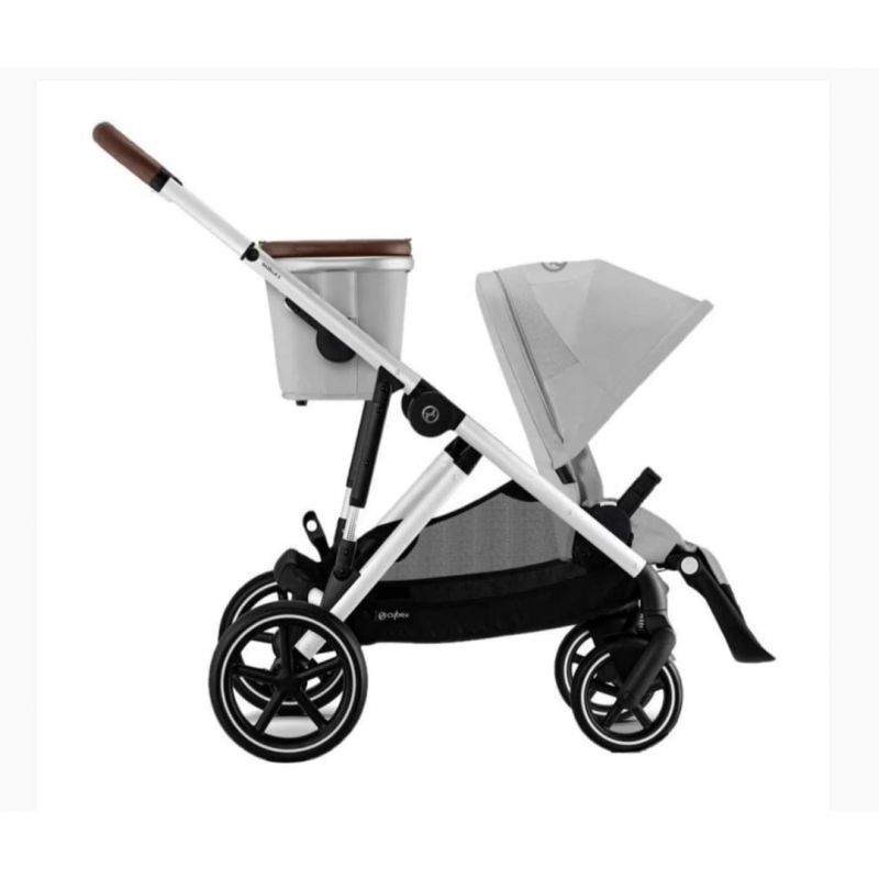 CYBEX - GAZELLE S 2 SINGLE-TO-DOUBLE STROLLER, SILVER FRAME/LAVA GREY