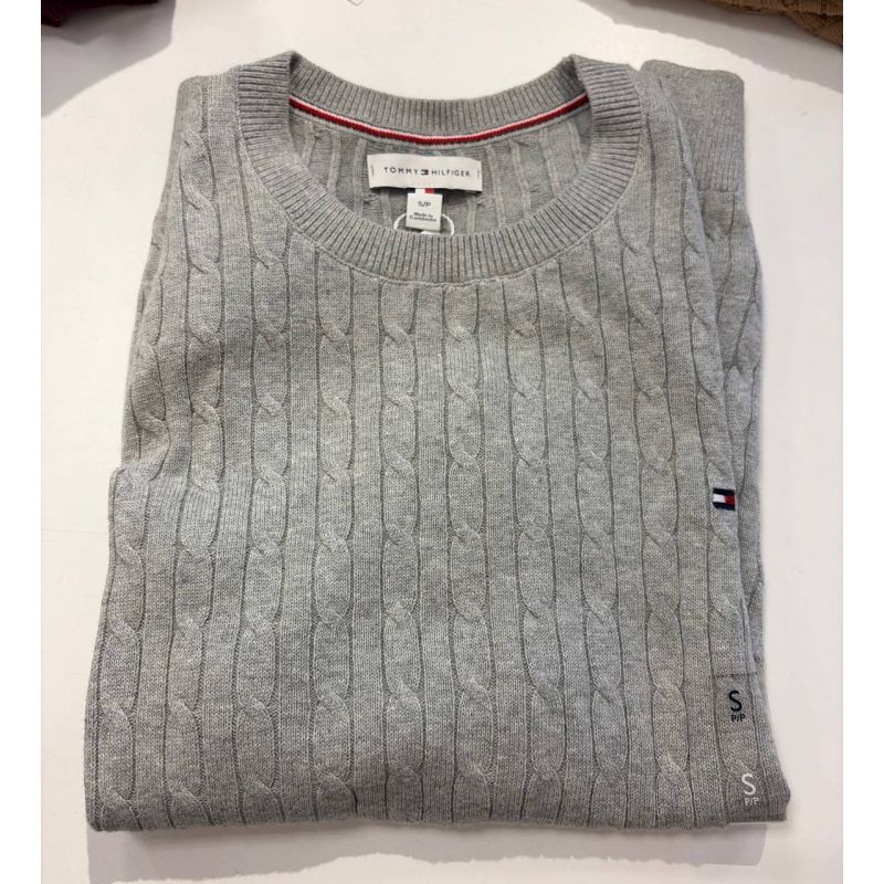 sweater tricot trançado manga curta