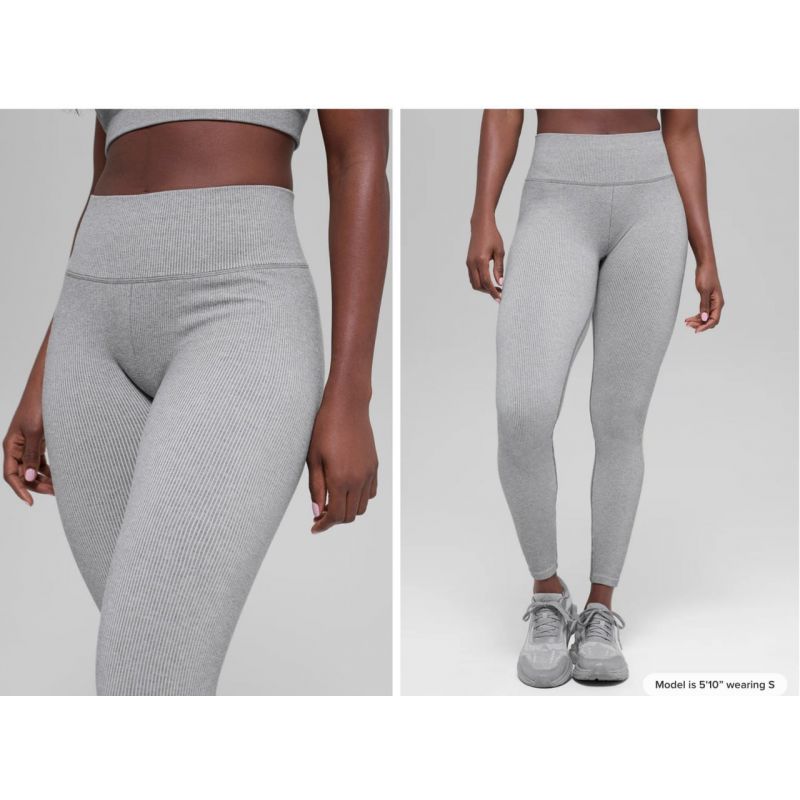 Seamless High-Waist Two Tone Rib Legging