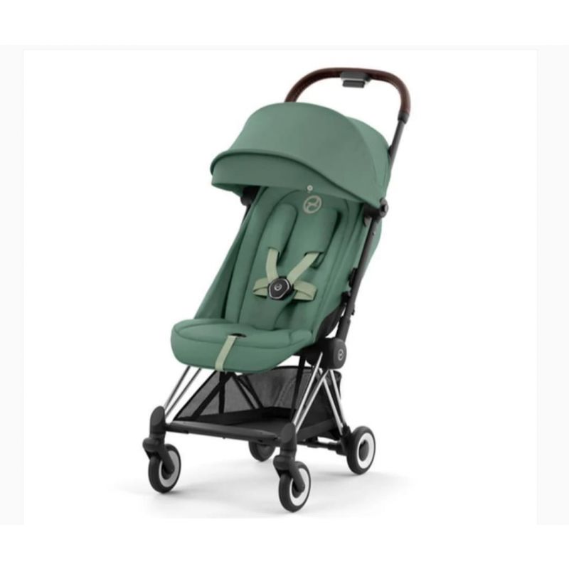 CYBEX - COYA COMPACT STROLLER, CHROME DARK BROWN/LEAF GREEN