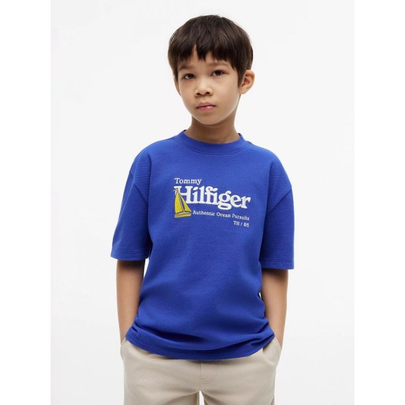 Kids Embroidered Sailboat T-Shirt