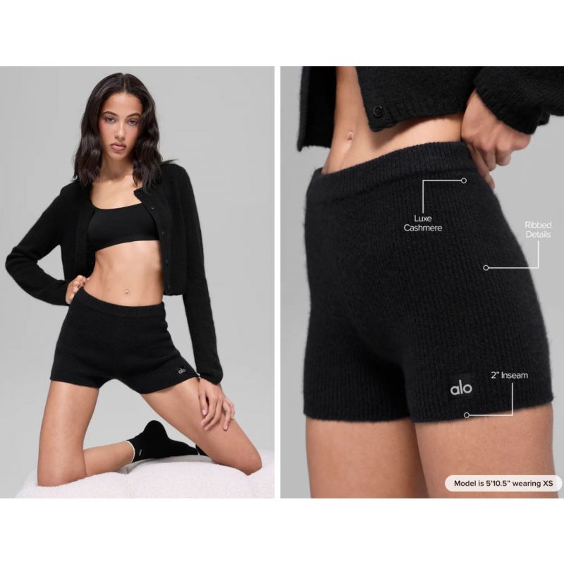 Wool Cashmere Ribbed Noble Short