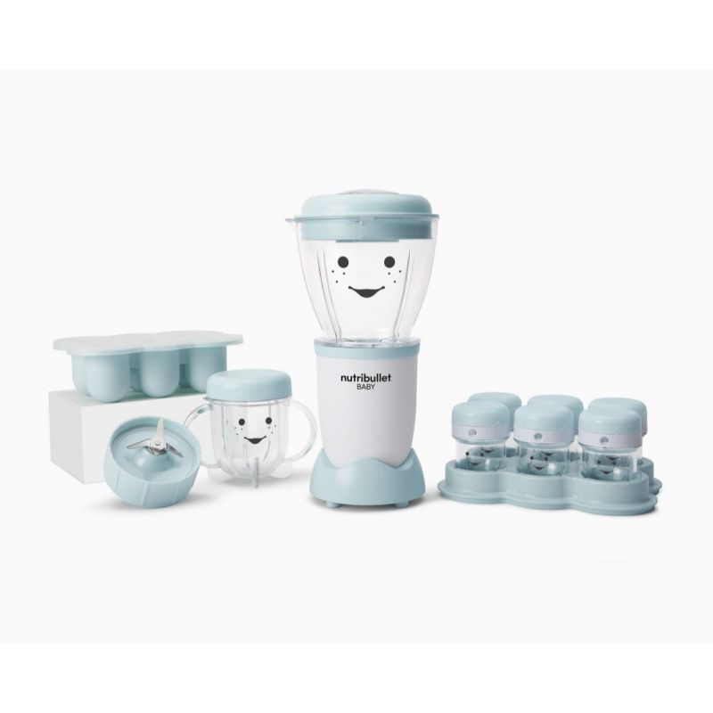 NutriBullet NBY-50100 Baby Complete Food-Making System, 32-Oz, White, Blue, Clear