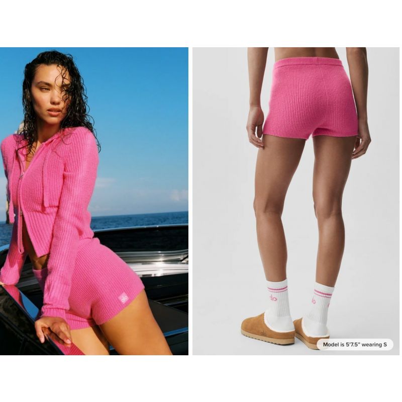 Wool Cashmere Ribbed Noble Short