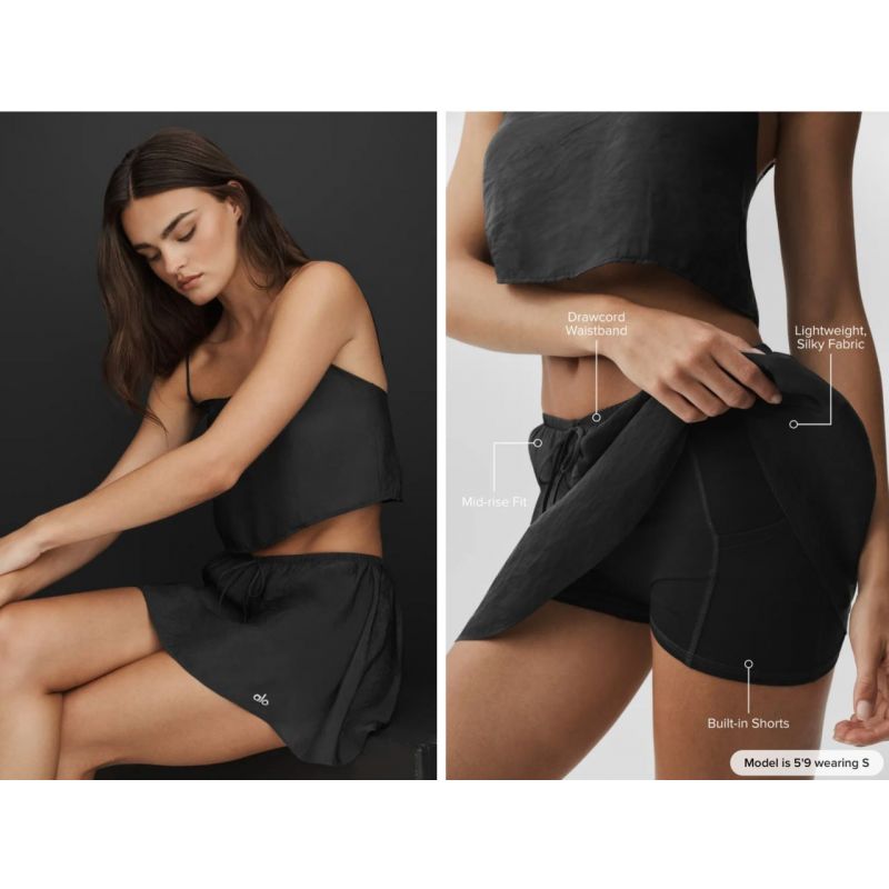 Semi-Sheer Golden Hour Tennis Skirt