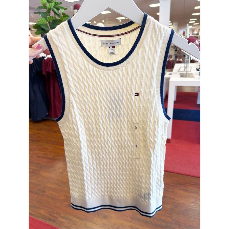 sweater tricot trançado regata
