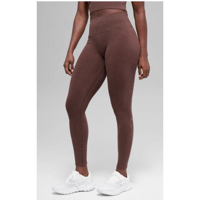 Seamless High-Waist Two Tone Rib Legging
