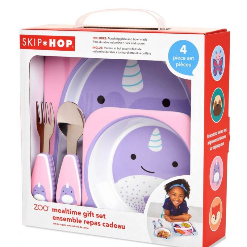 Skip hop Toddler Zoo Mealtime Gift Set Narwal 
