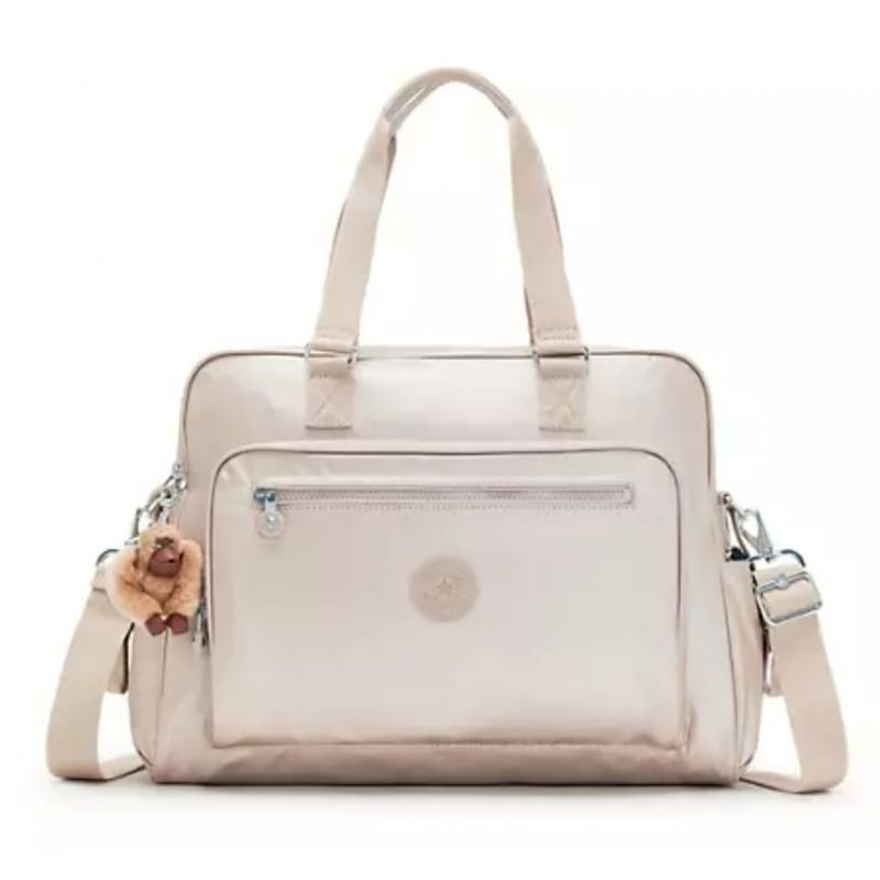 Alanna, Metallic Diaper Bag, Color Quartz Metallic