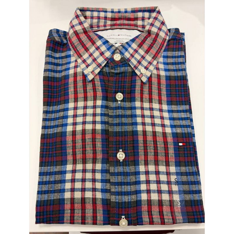 Camisa regular fit stretch manga longa
