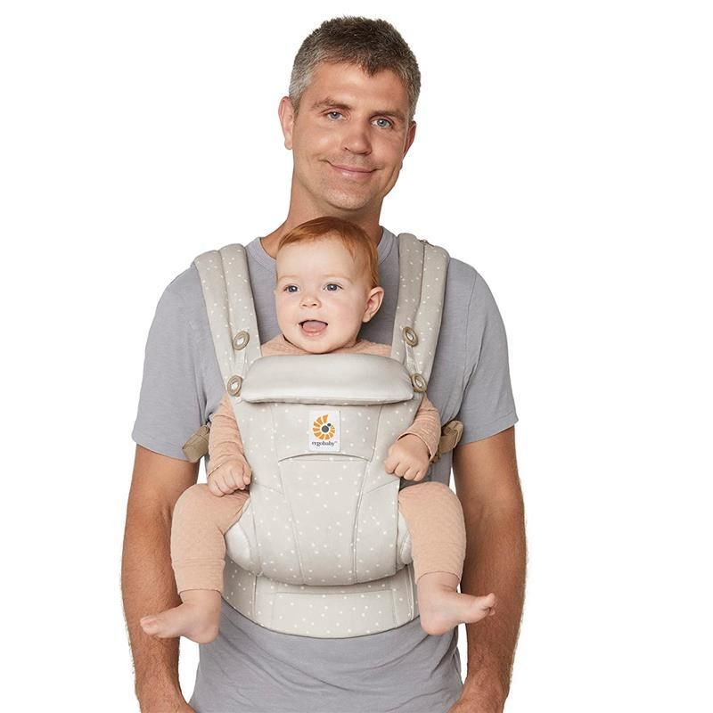 ERGOBABY - OMNI DREAM ALL CARRY POSITIONS SOFTTOUCH COTTON BABY CARRIER, NATURAL DOTS