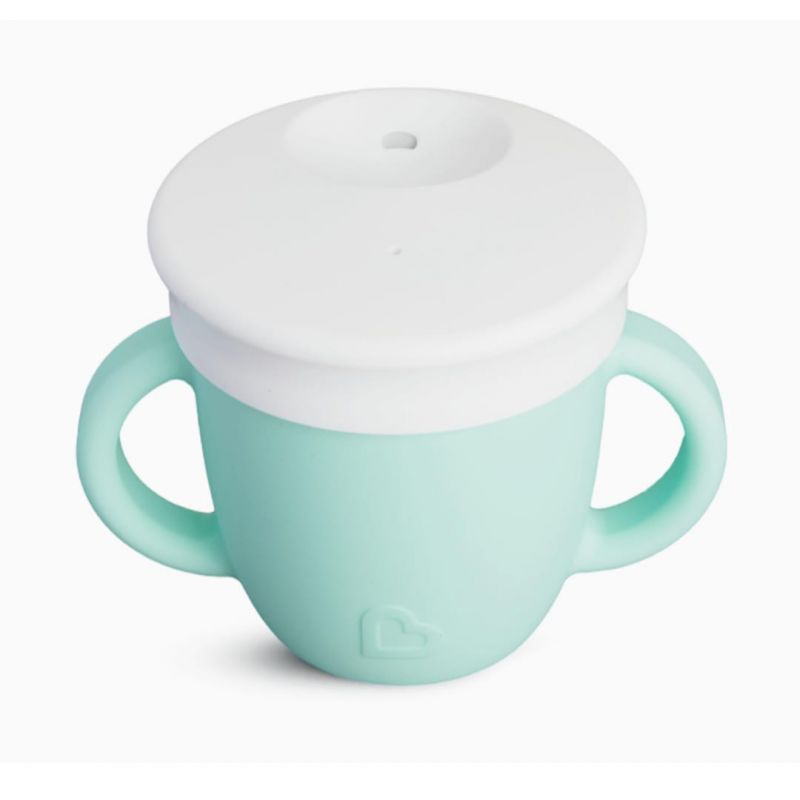Munchkin® C’est Silicone!™ Training Sippy Cup with Lid for Babies and Toddlers, 6 oz, Mint/Green