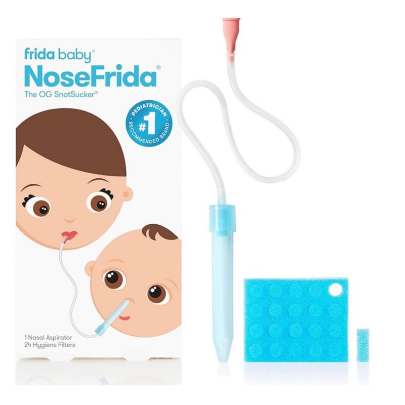 Frida Baby NoseFrida SnotSucker Nasal Aspirator for Baby, Baby Nose Sucker with 24 Extra Hygiene Filters