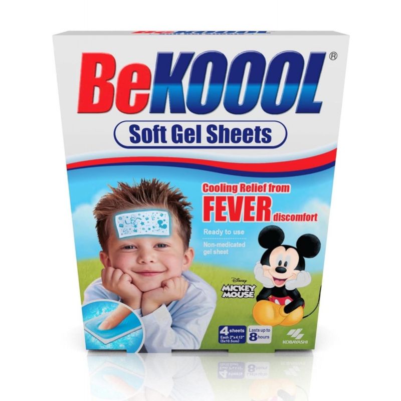 BEKOOOL Immediate Cooling Fever Reducing Soft Gel Sheets for Kids 