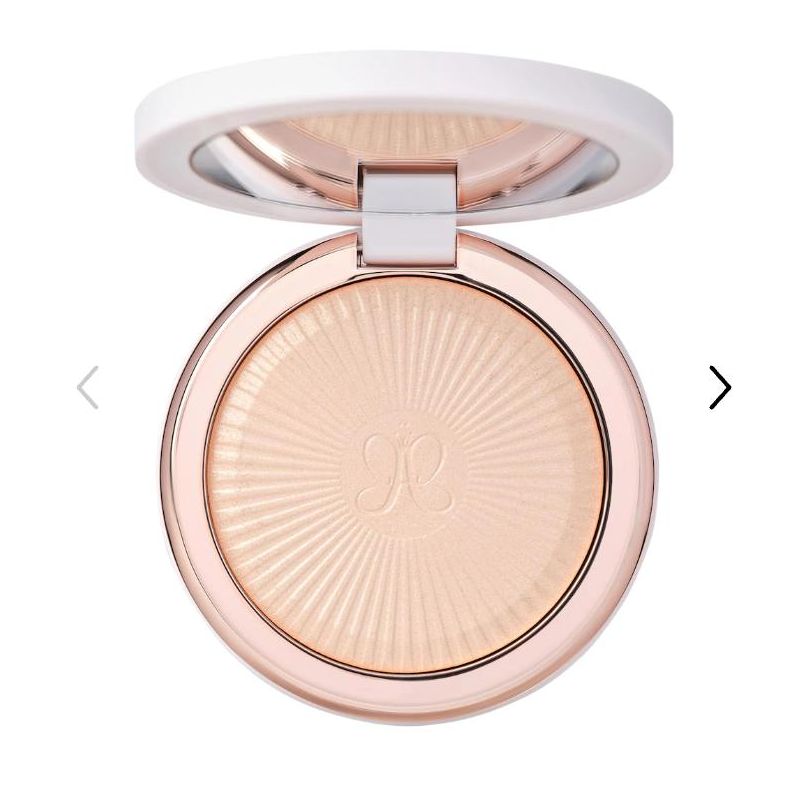 Anastasia Beverly Hills Glow Seeker Champagne Gold Powder Highlighter Color: Ethereal - light gold with sparkling white reflects