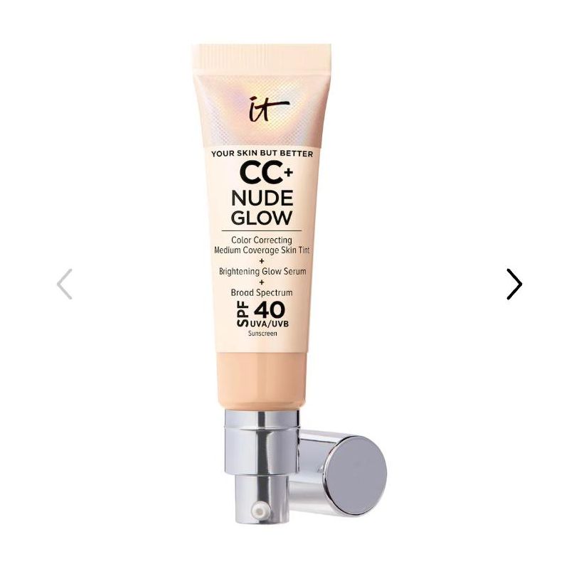 IT Cosmetics CC+ Nude Glow Lightweight Foundation + Glow Serum with SPF 40 and Niacinamide DEIXAR SUA COR EM OBS