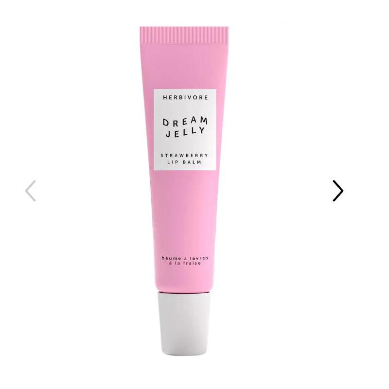 Herbivore Dream Jelly Vegan Multi-Oil Lip Balm for Hydration and Plumping Scent: Strawberry