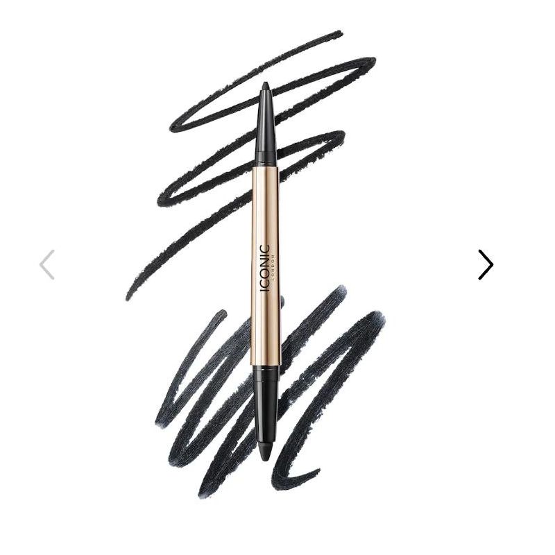 Iconic London Smokey Eye Duo Kajal Eyeliner + Eyeshadow Black