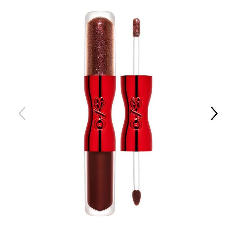 ONE/SIZE by Patrick Starrr Lip Snatcher Hydrating Liquid Lipstick and Lip Gloss Duo Color: Nightwalker - shimmering & matte rich brownSale