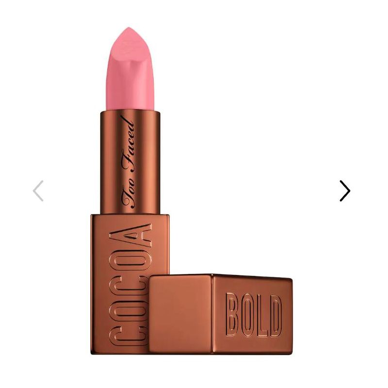 Too Faced Cocoa Bold Cream Lipstick Color: Chocolate Strawberry - light pink nude
