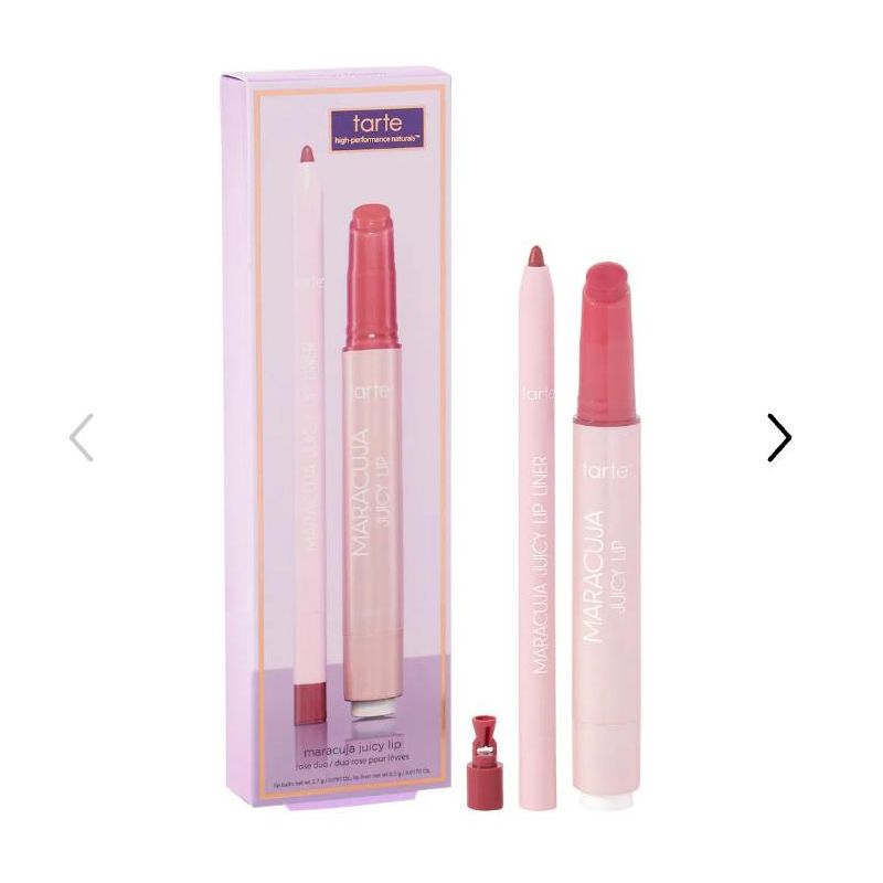 tarte maracuja juicy lip hydrating balm rose duo Color: Rose in Bloom - warm pink beige
