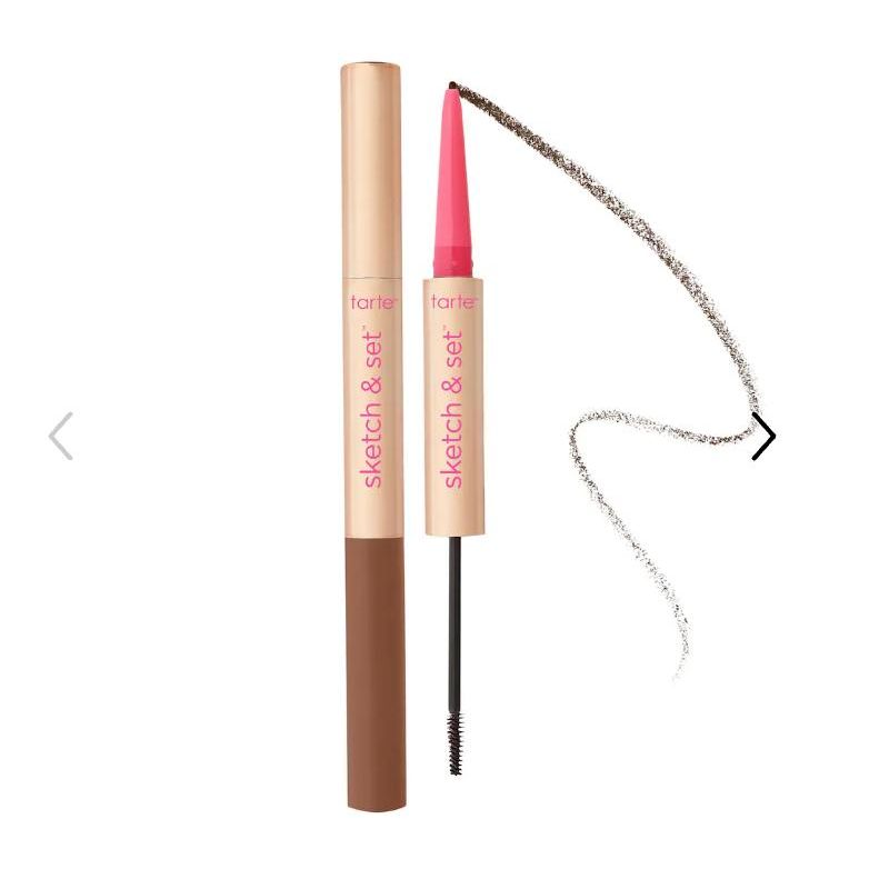 tarte sketch & set™ eyebrow definer pencil & tinted gel Color: Medium Brown - light, medium brown & caramel hair