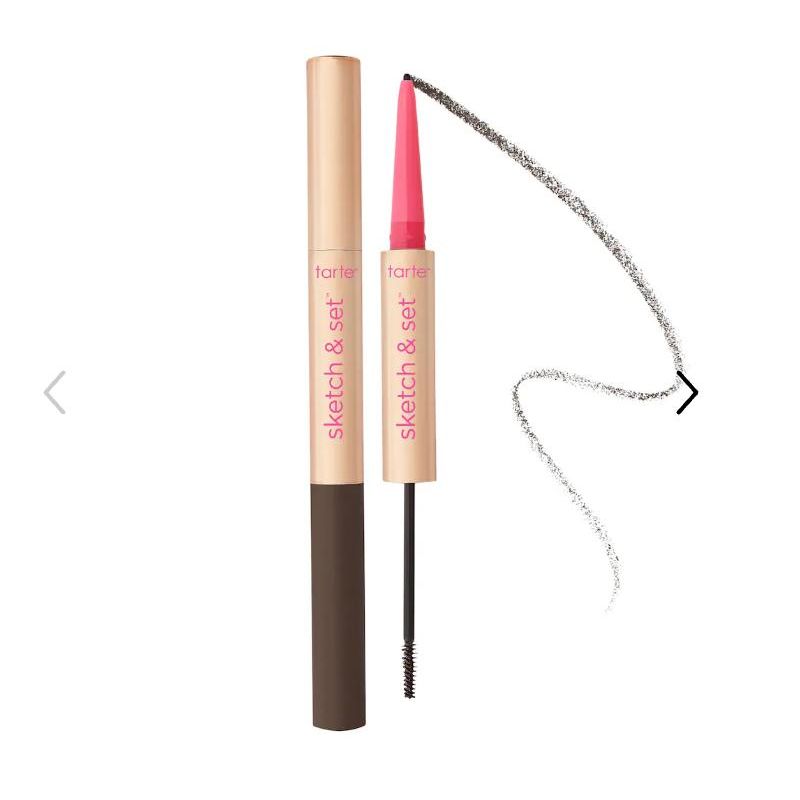 tarte sketch & set™ eyebrow definer pencil & tinted gel Color: Dark Brown - medium & dark brown hair