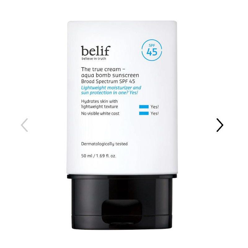 belif The True Cream Aqua Bomb SPF 45 Korean Moisturizer Face Sunscreen