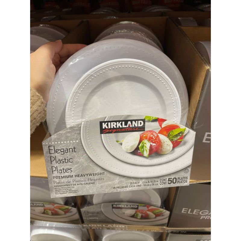 Kirkland - kit prato descartavel premium jantar e sobremesa