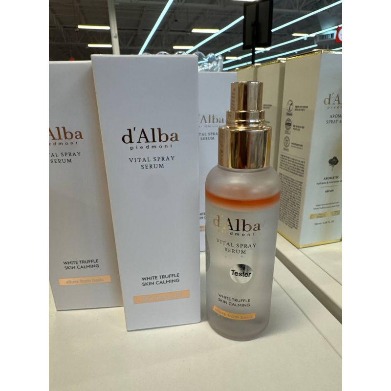 d’Alba Piedmont Vital Spray Serum – White Truffle Skin Calming.Bruma serum calmante com extrato de trufa branca, que hidrata profundamente, acalma irritacoes e devolve vitalidade a pele. Ideal para peles sensiveis, pode ser usado a qualquer momento do dia