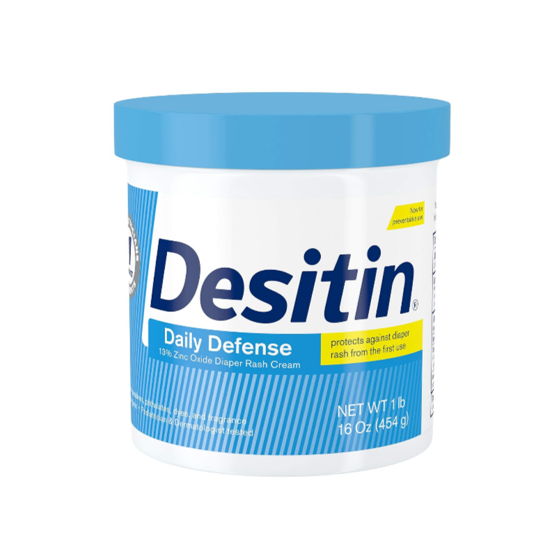 Desitin Daily Defense Baby Diaper Rash Cream with 13% Zinc Oxide, Barrier Cream to Treat, Relieve & Prevent Diaper Rash, Hypoallergenic, 16 oz