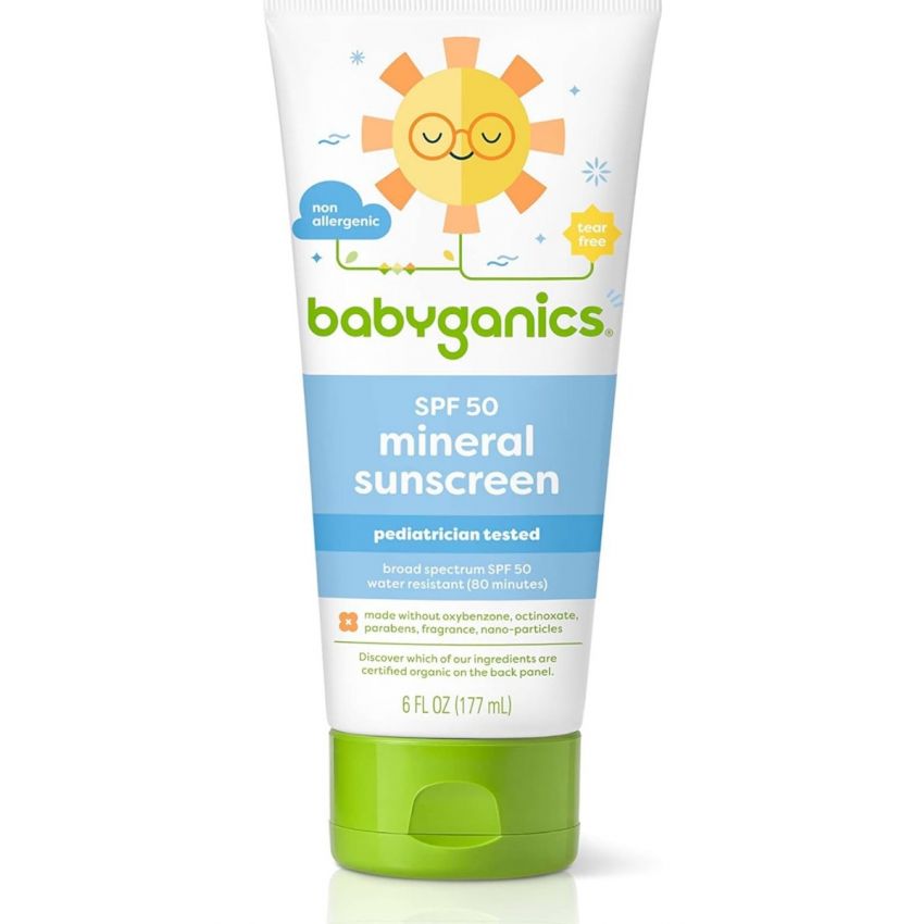 Babyganics Sunscreen Lotion 50 SPF, 6oz, Packaging May Vary