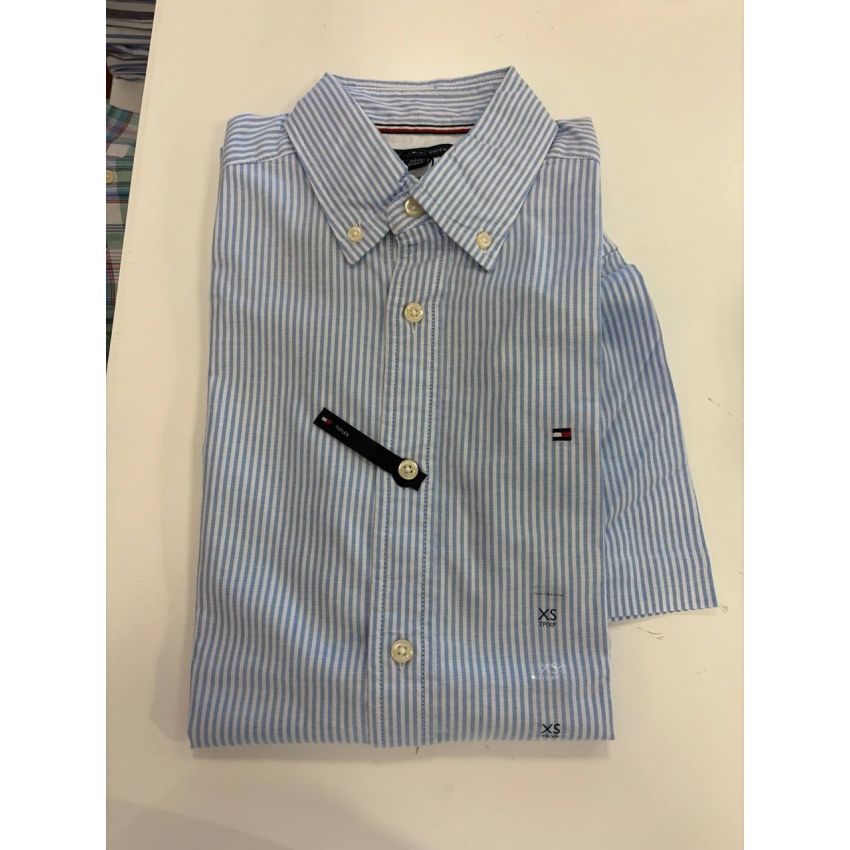 Camisa regular fit stretch manga curta oxford