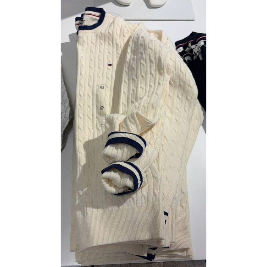 Sweater tricot trançado manga longa