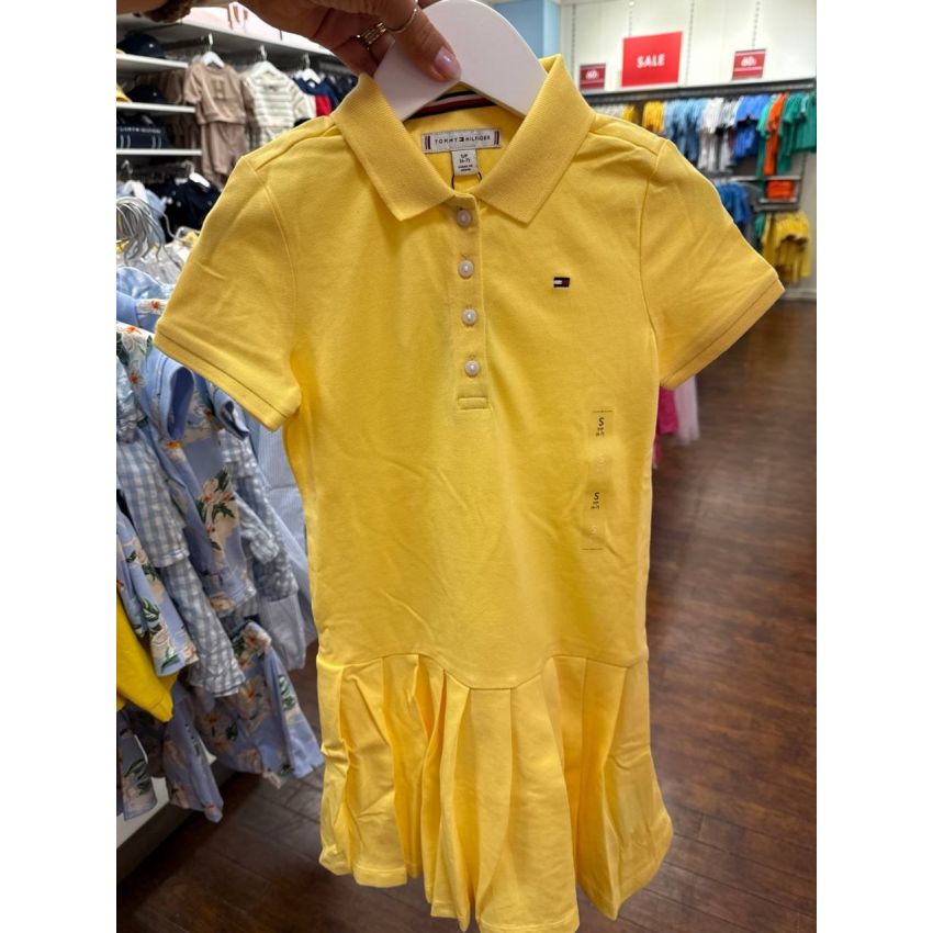 vestido polo com manga curta