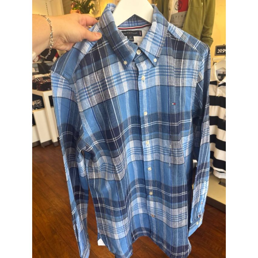 Camisa social manga longa REGULAR fit Linho com algodão