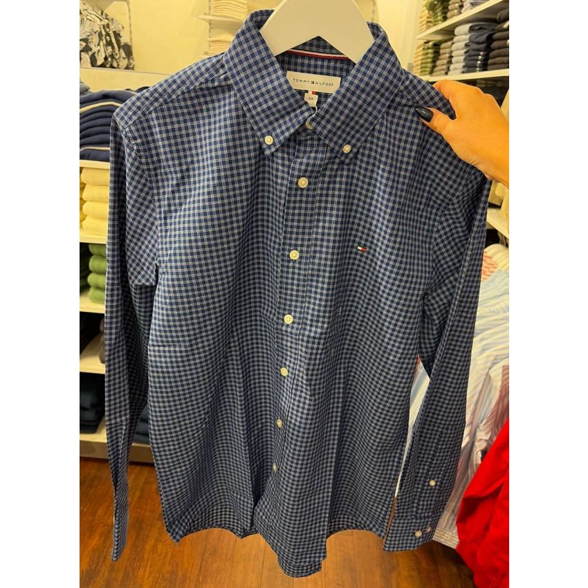 Camisa social manga longa REGULAR fit linho e algodão