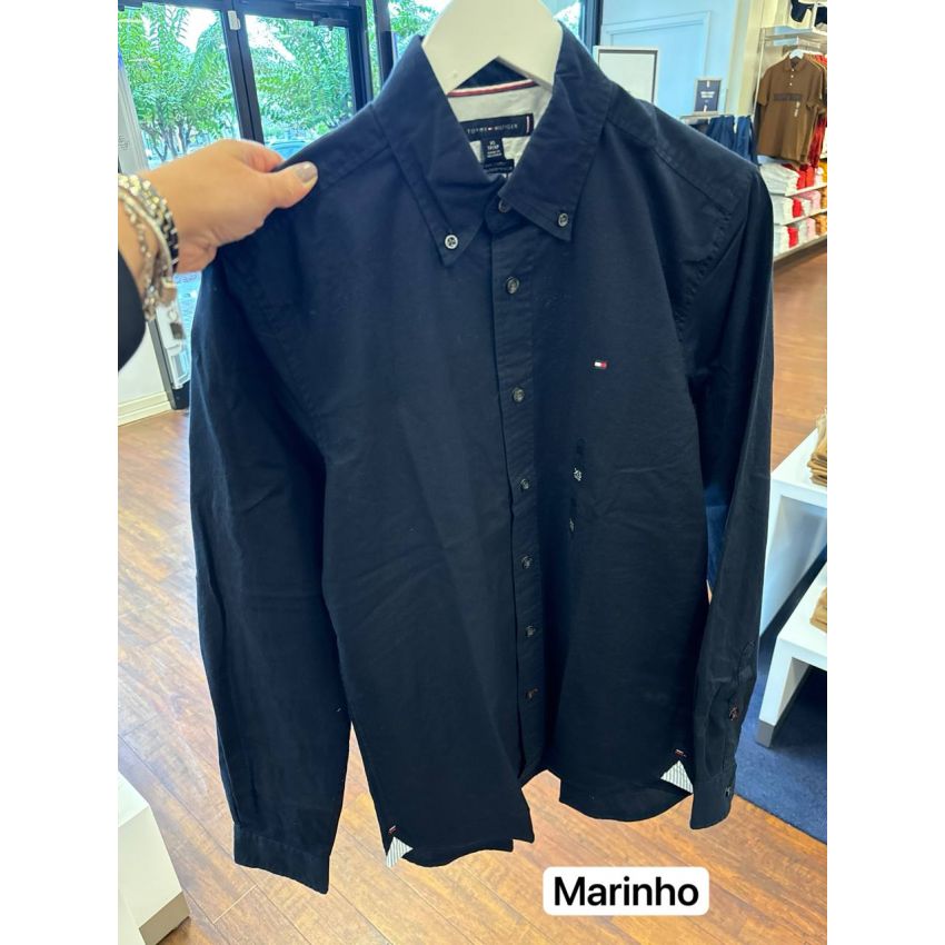 Camisa social manga longa REGULAR fit Oxford stretch cotton
